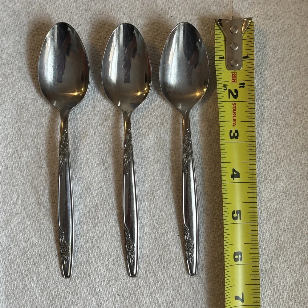 Imperial International Flatware IIC Stainless Korea Rosemere 3 Tablespoons Rose